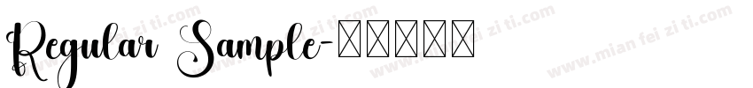 Regular Sample字体转换